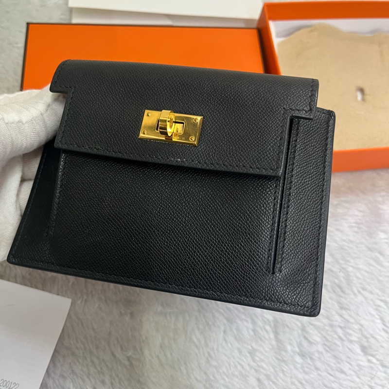 Hermes kelly pocket 錢包/卡包（黑金）-4