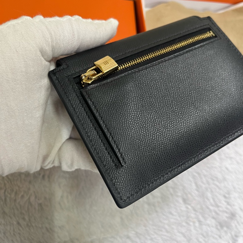 Hermes kelly pocket 錢包/卡包（黑金）-7