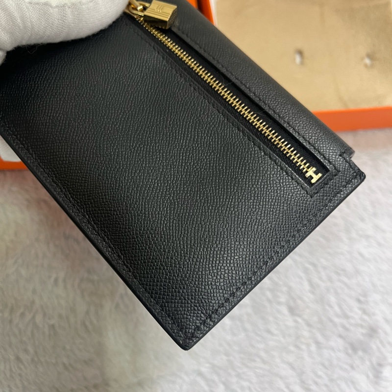 Hermes kelly pocket 錢包/卡包（黑金）-8