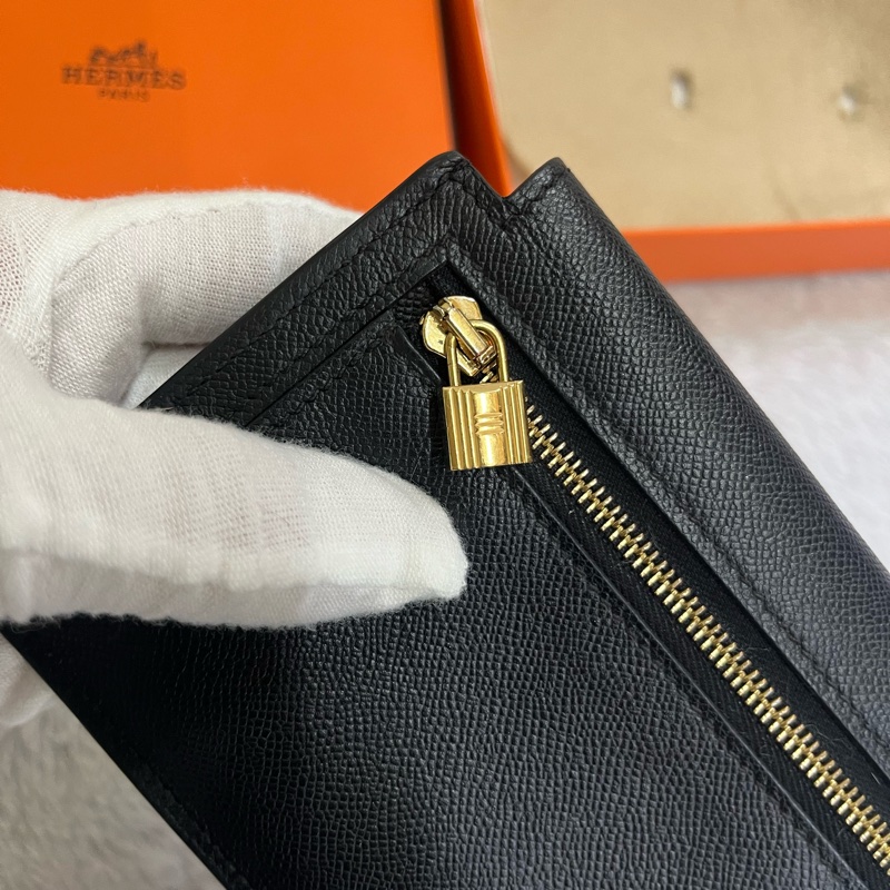 Hermes kelly pocket 錢包/卡包（黑金）-9