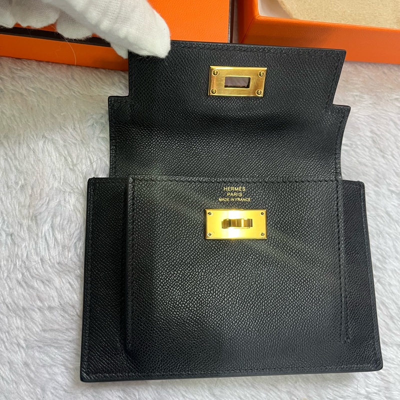 Hermes kelly pocket 錢包/卡包（黑金）-12