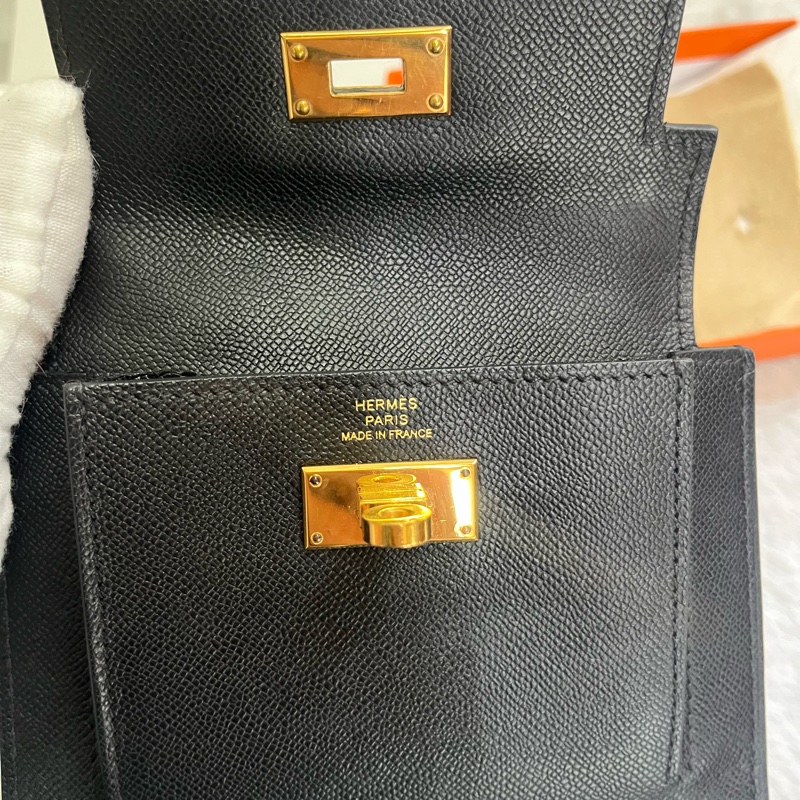 Hermes kelly pocket 錢包/卡包（黑金）-13