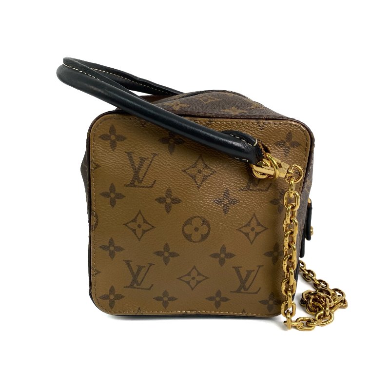 △ Louis Vuitton 路易威登 Square Bag Brown Coated Canvas Monogram 2Way Bag M43589 啡色塗層帆布經典花紋兩用袋 M43589 -257010889-1
