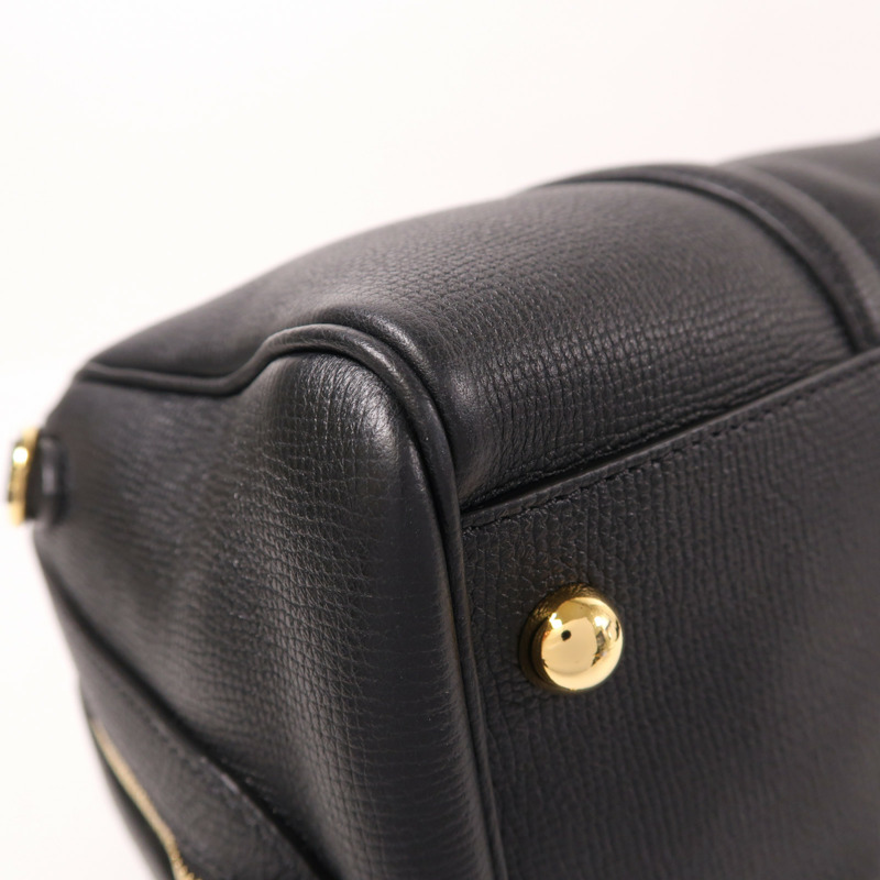 BURBERRY 牛皮皮革Medium Alchester Bowling Bag金扣手挽肩背兩用袋-11