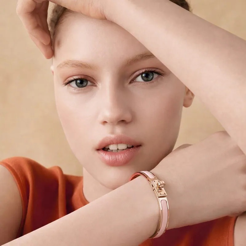 Hermes Mini Kelly Clic 粉紅色-3