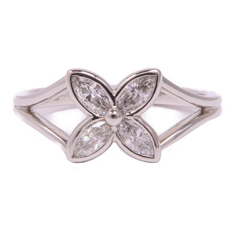 TIFFANY＆CO PT950鉑金Floral Ring 1997戒指US#4.25-2