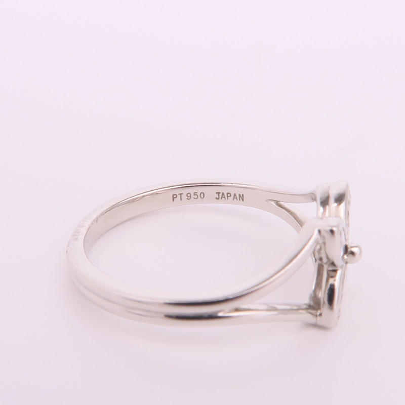 TIFFANY＆CO PT950鉑金Floral Ring 1997戒指US#4.25-7