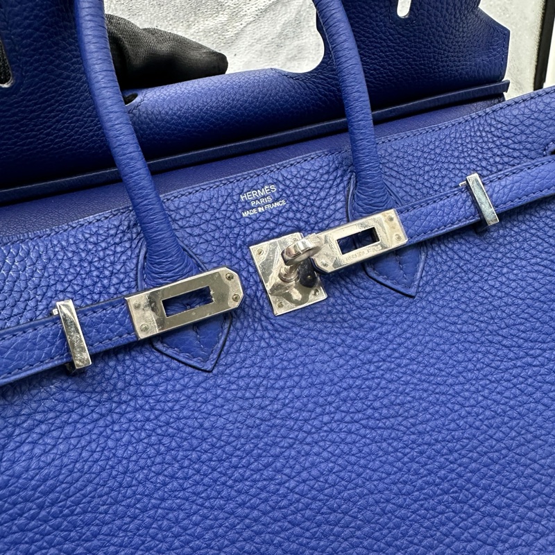 Hermes 愛馬仕柏金包 Birkin 25-閃電藍-0