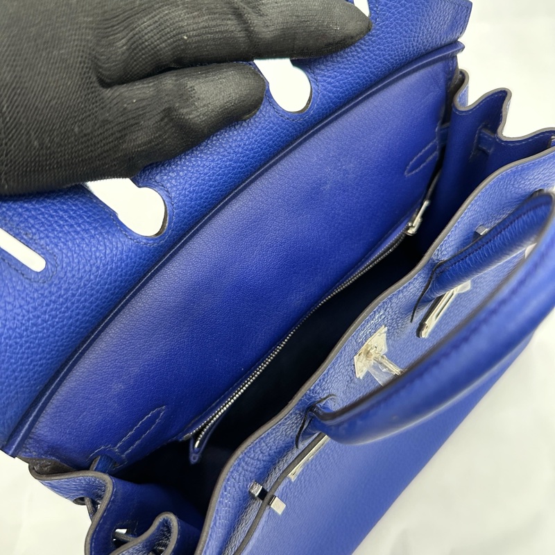 Hermes 愛馬仕柏金包 Birkin 25-閃電藍-8
