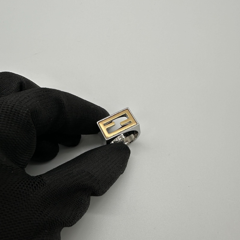 Fendi 百搭金銀戒指💍-8