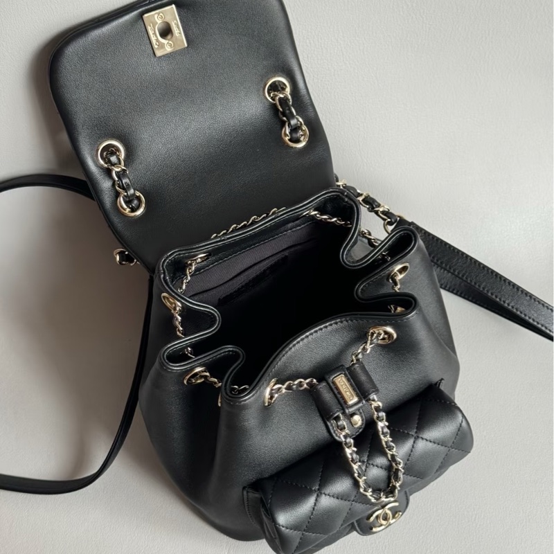 Chanel 24p duma黑金牛皮小號 #99近新閒置 #全配🈶購證-11