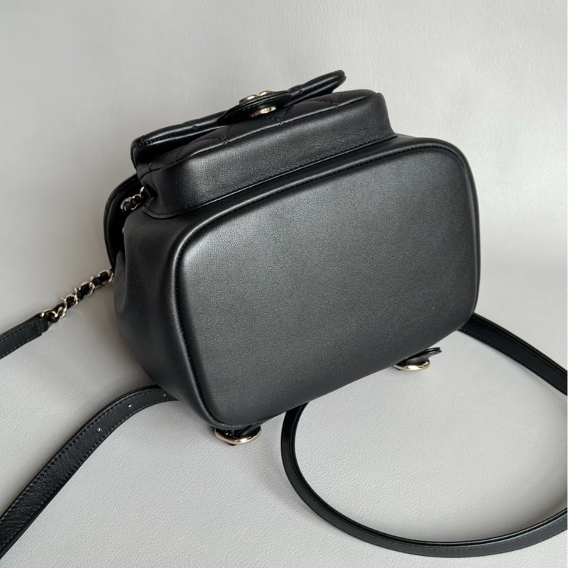 Chanel 24p duma黑金牛皮小號 #99近新閒置 #全配🈶購證-13