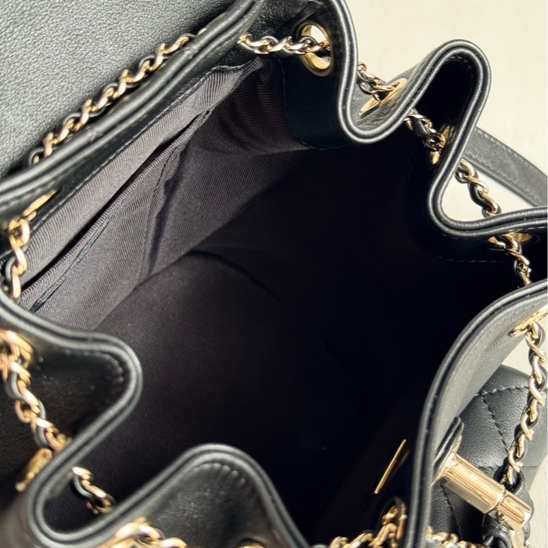 Chanel 24p duma黑金牛皮小號 #99近新閒置 #全配🈶購證-14