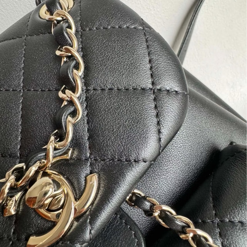 Chanel 24p duma黑金牛皮小號 #99近新閒置 #全配🈶購證-15