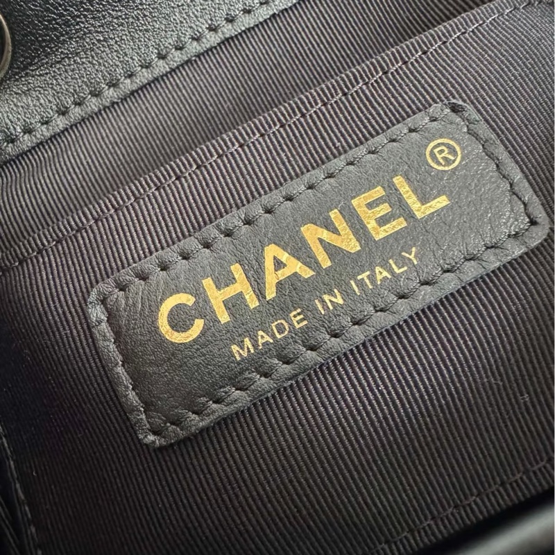 Chanel 24p duma黑金牛皮小號 #99近新閒置 #全配🈶購證-16