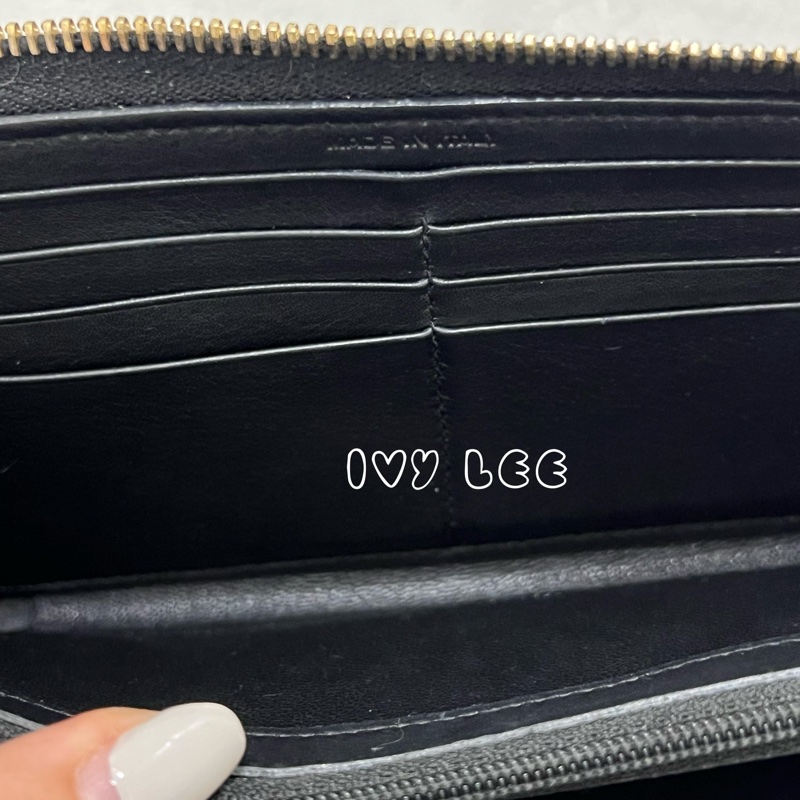 SAINT LAURENT 金屬Y L型拉鍊 長夾 皮革 經典黑色 314992 正品 二手精品-6