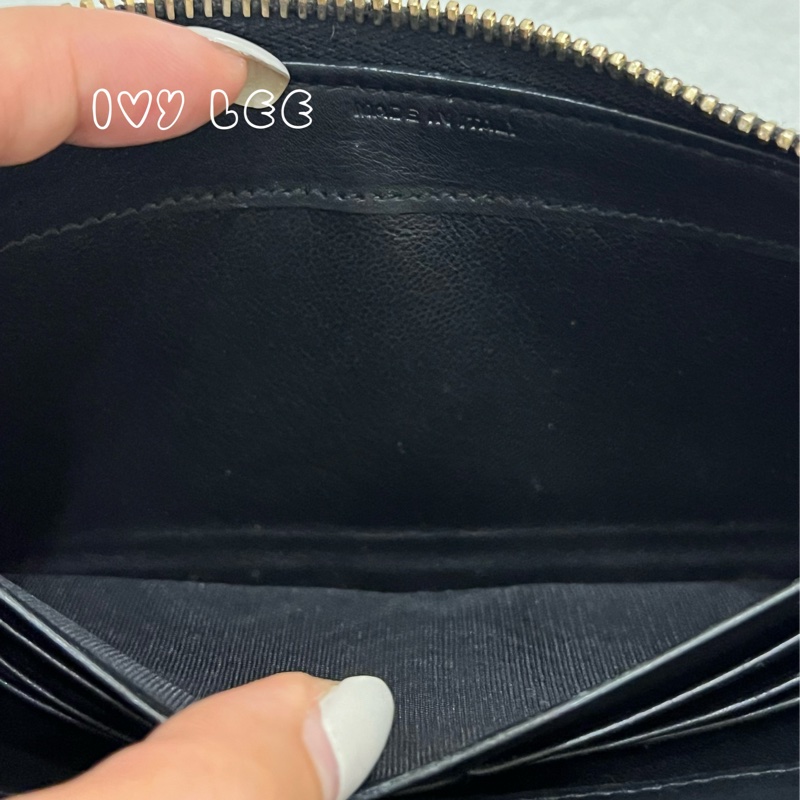 SAINT LAURENT 金屬Y L型拉鍊 長夾 皮革 經典黑色 314992 正品 二手精品-10
