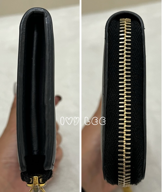 SAINT LAURENT 金屬Y L型拉鍊 長夾 皮革 經典黑色 314992 正品 二手精品-11
