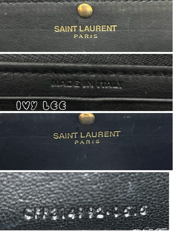 SAINT LAURENT 金屬Y L型拉鍊 長夾 皮革 經典黑色 314992 正品 二手精品-18