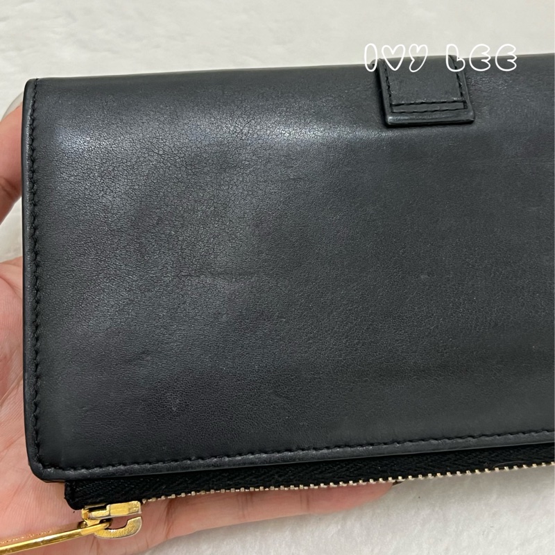 SAINT LAURENT 金屬Y L型拉鍊 長夾 皮革 經典黑色 314992 正品 二手精品-19