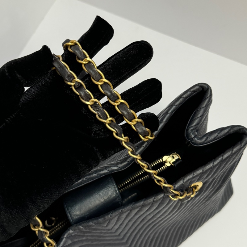 (極新💝) Chanel 全牛皮 金釦 肩背+托特包 專櫃26萬-20