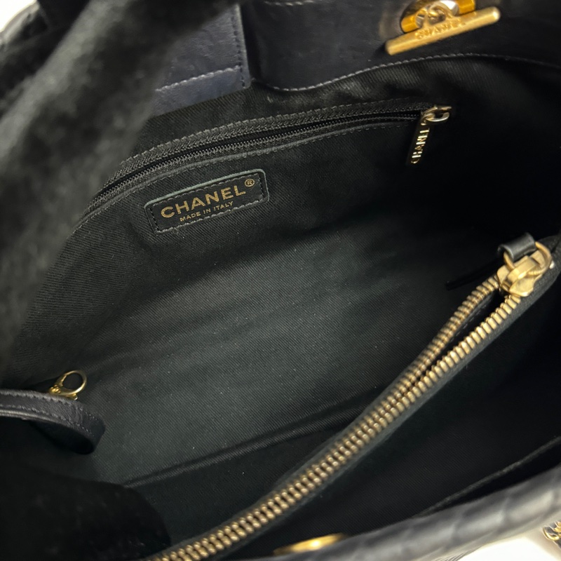 (極新💝) Chanel 全牛皮 金釦 肩背+托特包 專櫃26萬-31