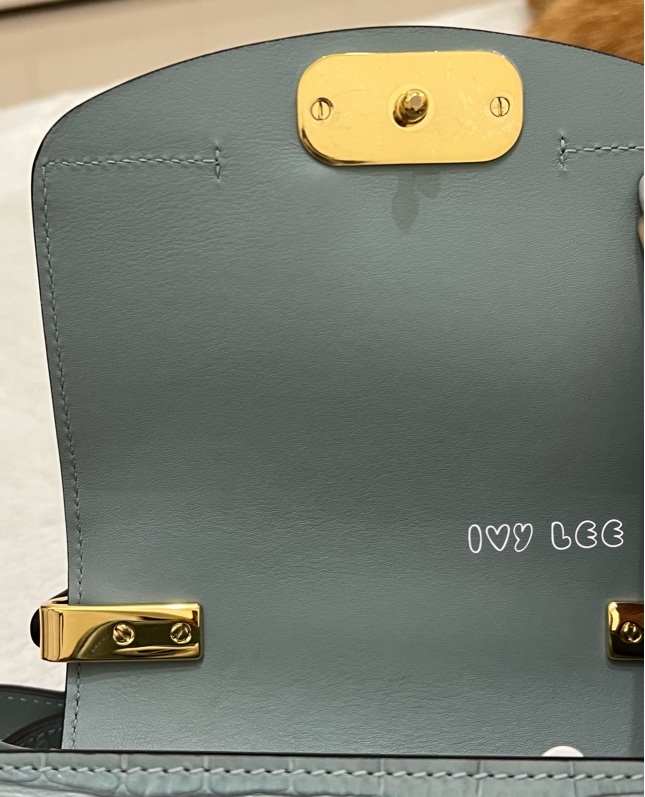 CHLOE 藍綠 鱷魚壓紋皮革 C bag mini 斜背包 肩背包 手提包 正品 二手精品-24