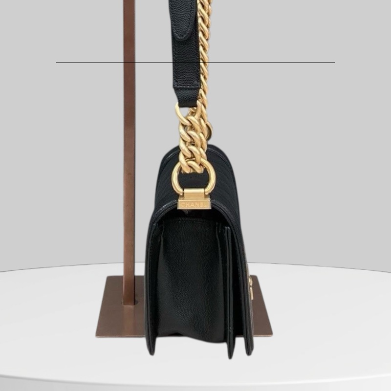 Chanel Caviar Leboy 小號金扣-4