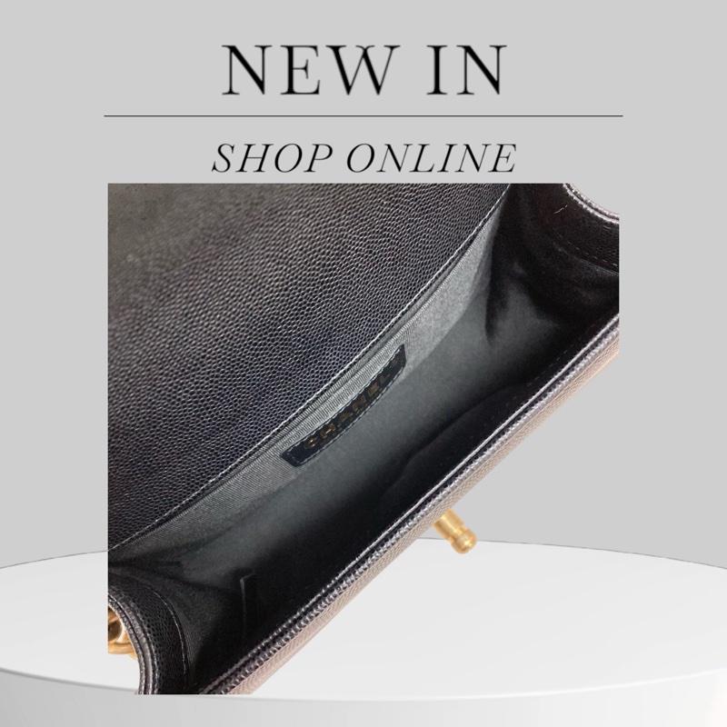 Chanel Caviar Leboy 小號金扣-6