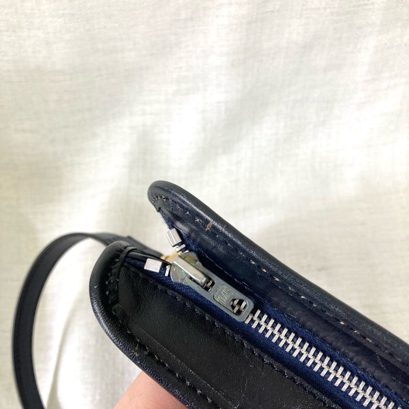 Dior 老花拉鍊信封肩背包 Navy Oblique Canvas Clutch with Strap-15