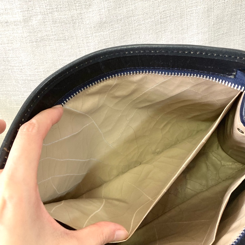 Dior 老花拉鍊信封肩背包 Navy Oblique Canvas Clutch with Strap-21