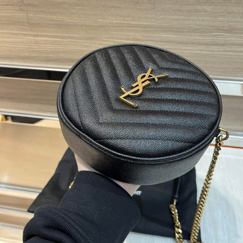 YSL round crossbody bag荔枝牛皮-2