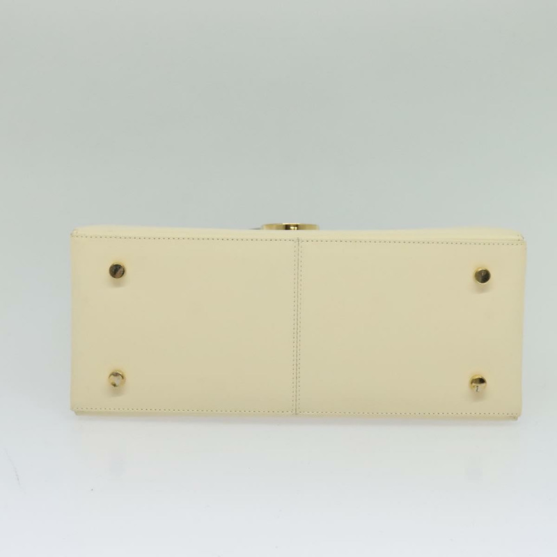 【日本直送】Salvatore Ferragamo Gancini 手提包 皮革 兩用 米色 金色 正品 120844-4