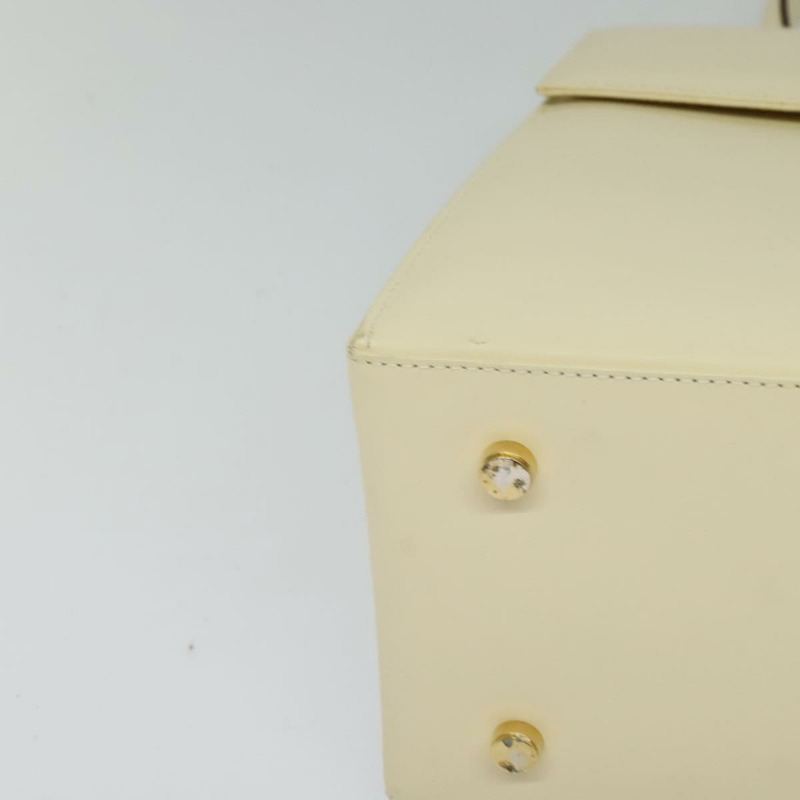 【日本直送】Salvatore Ferragamo Gancini 手提包 皮革 兩用 米色 金色 正品 120844-7