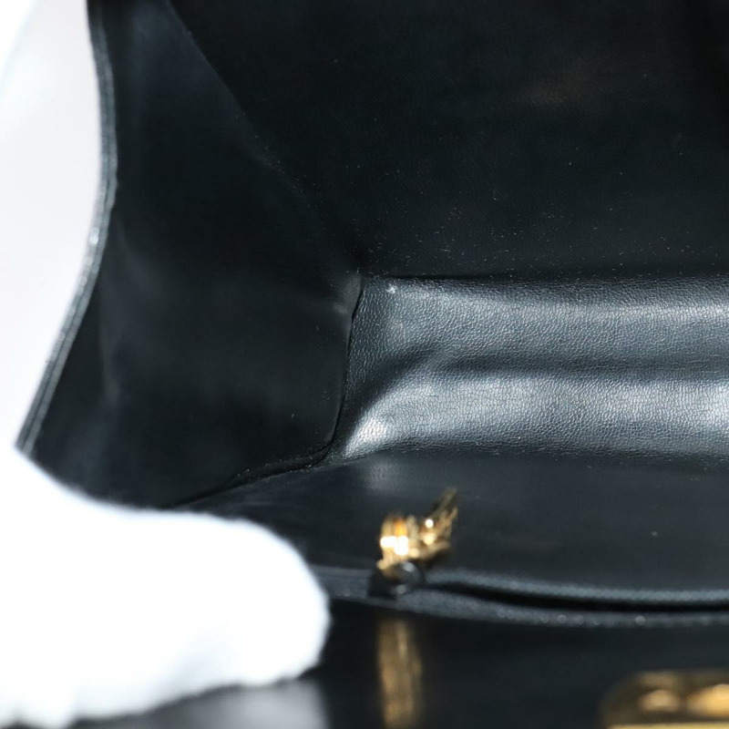 【日本直送】Salvatore Ferragamo Gancini 鏈條單肩包 皮革 黑金色 正品 MX456-17