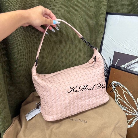 Bottega Veneta Vintage Shoulder Bag 寶緹嘉編織粉色飯盒包/腋下包
