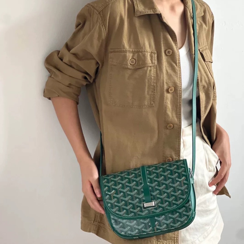 Goyard Belvédère PM新款卡其綠 Y型圖案 #99新閒置 #全網唯一 🔥-4