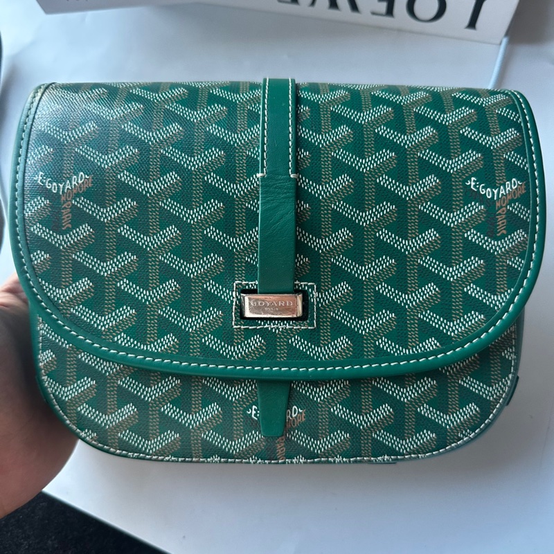 Goyard Belvédère PM新款卡其綠 Y型圖案 #99新閒置 #全網唯一 🔥-19