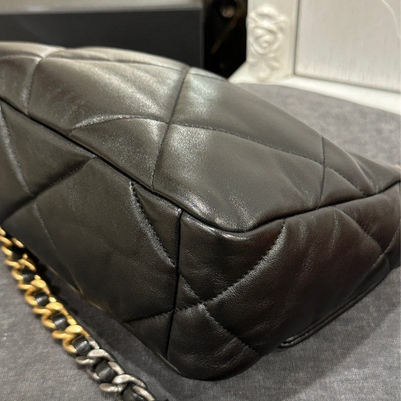 Chanel 19bag黑金鏈條斜挎包 #99新🈶購證 #櫃上在售23萬-20