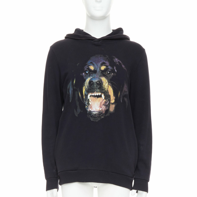 GIVENCHY Riccardo Tisci 2012 Rottweiler cotton hoodie sweatshirt XS-0