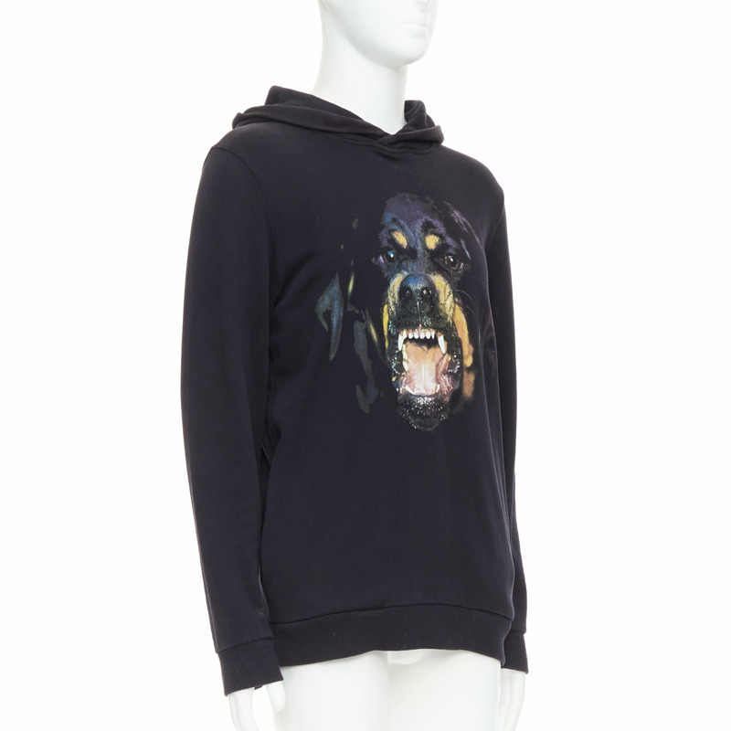 GIVENCHY Riccardo Tisci 2012 Rottweiler cotton hoodie sweatshirt XS-2