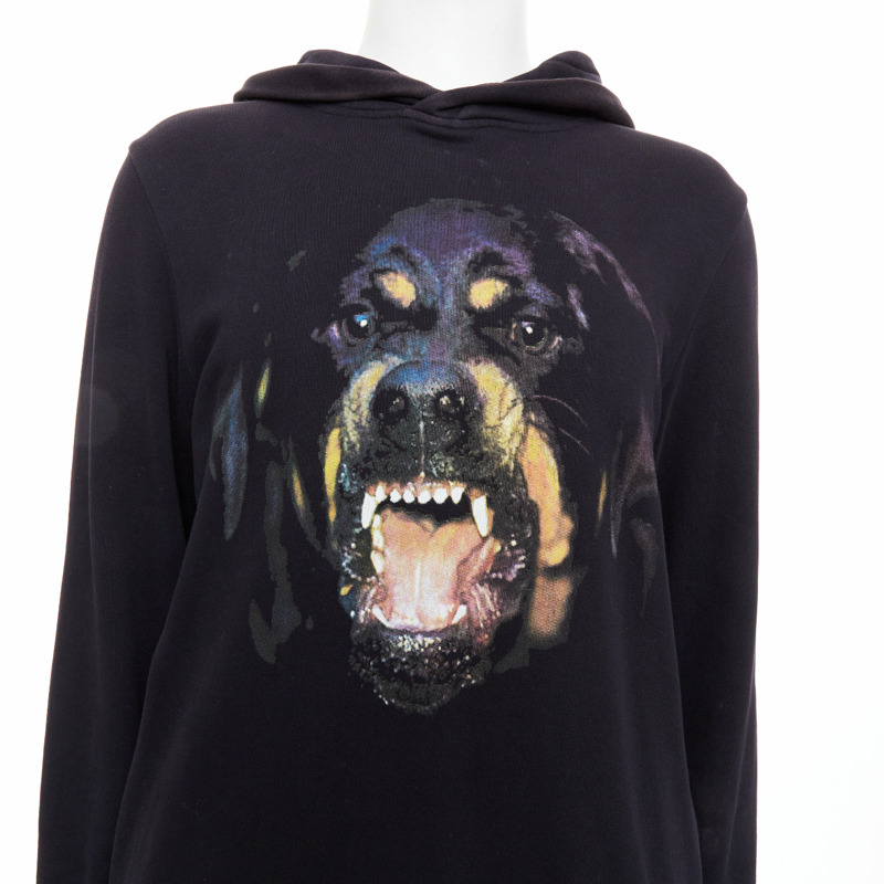 GIVENCHY Riccardo Tisci 2012 Rottweiler cotton hoodie sweatshirt XS-6