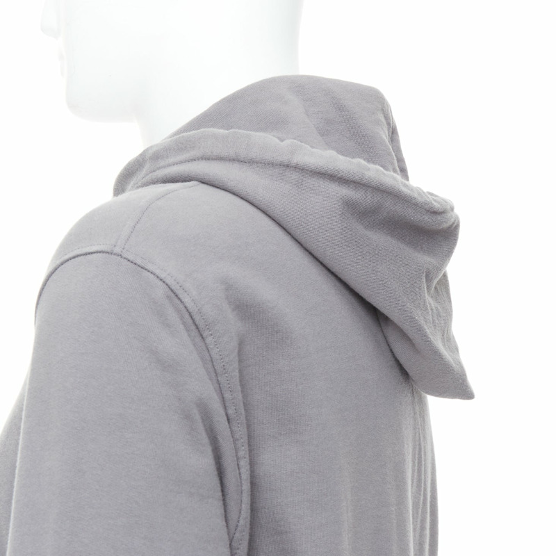 PRADA 2018 Line Rossa grey cotton red sports logo hoodie L-6