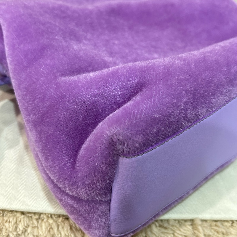 Loewe Flamenco Clutch 馬海毛牛皮手袋 斜背包 手拿包 薰衣草紫 Flamenco Clutch in Mohair and Calfskin-7