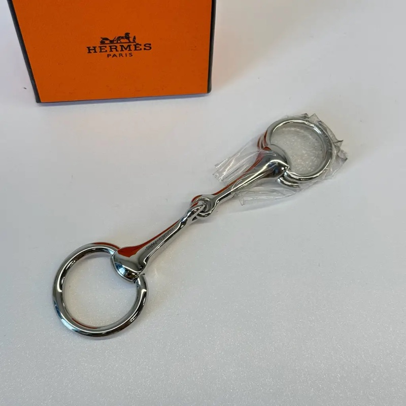 Hermes 銀色雙圈戒指-1