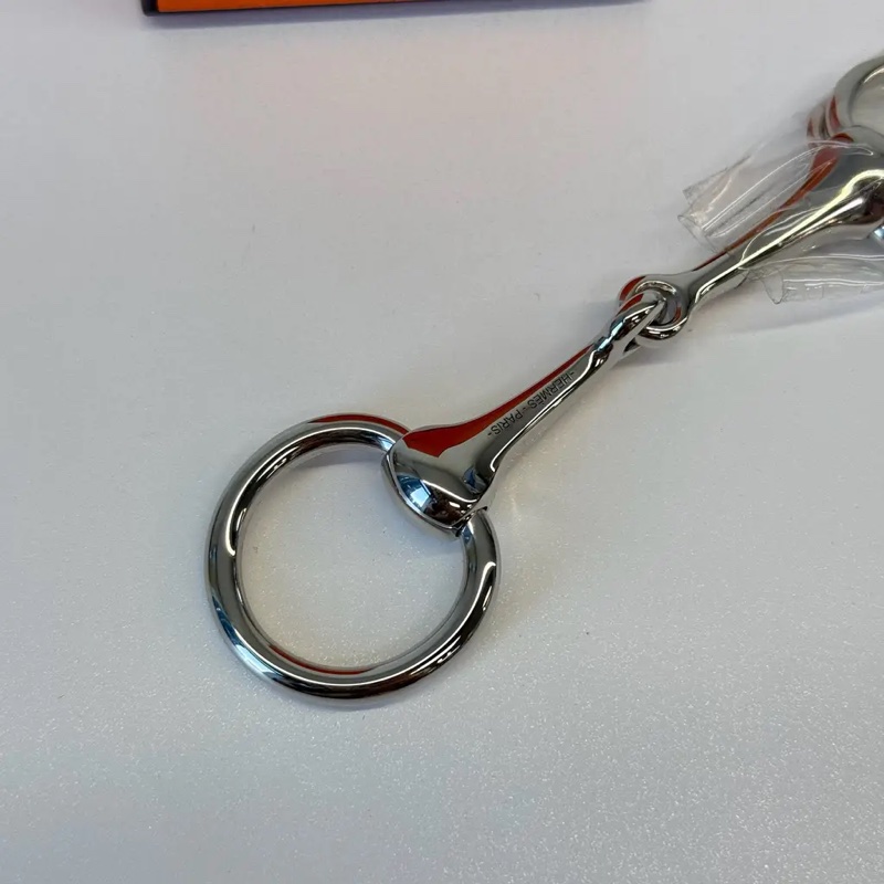 Hermes 銀色雙圈戒指-2