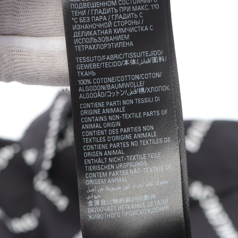 BALENCIAGA 全印花襯衫 662983TPLA4107038 純棉 黑色 全新 男款 38 碼-3