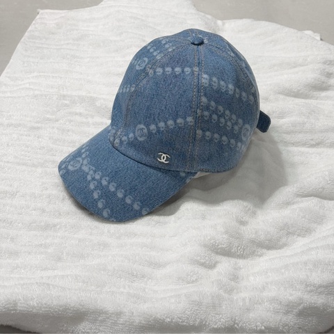 Chanel 香奈兒 珍珠 棒球帽 老帽 鴨舌帽 牛仔 全新