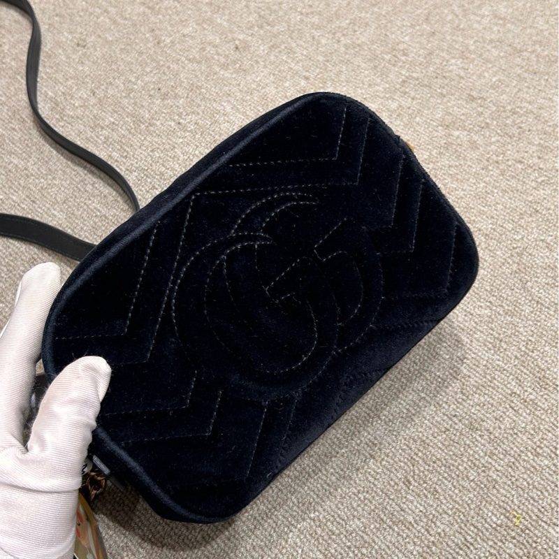 Gucci 寶石絲絨斜挎-5