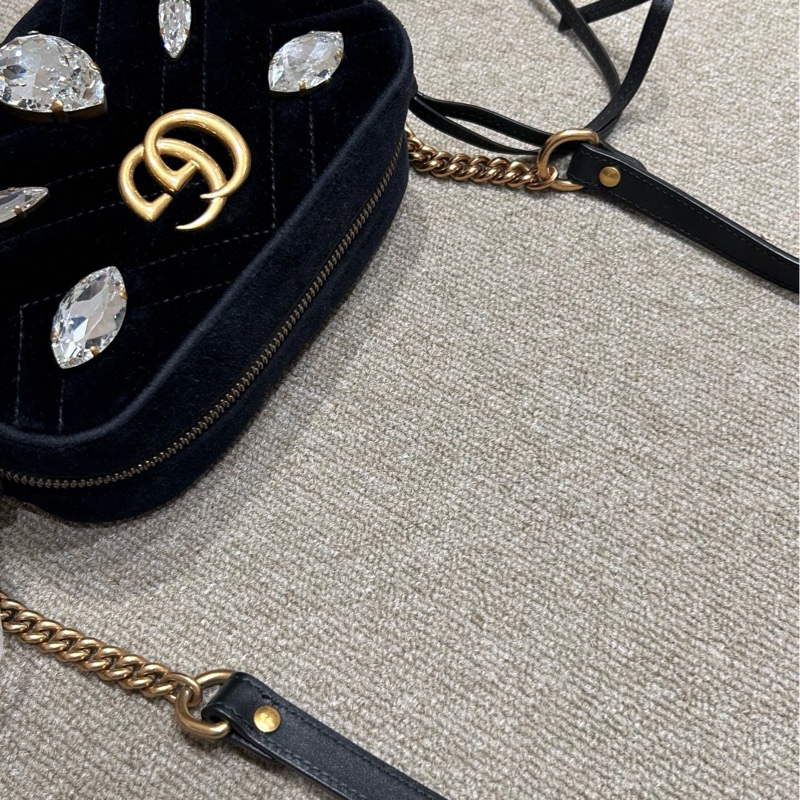 Gucci 寶石絲絨斜挎-6